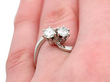 2 Stone Diamond Twist Ring