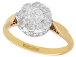 1950s Gold and Diamond Cluster Ring