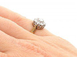 1950s Gold and Diamond Cluster Ring Wearing Hand