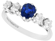 Sapphire and Diamond Ring in 18ct White Gold 