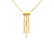 Yellow Gold Diamond Drop Pendant