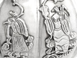 antique silver teapot detail 