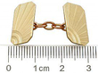art deco vintage cufflink size