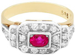 Antique Ruby and Diamond Ring for Sale