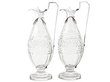 silver cut glass cruet set