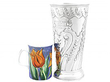 silver embossed vase