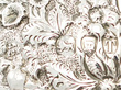 sugar bowl and cream jug detail