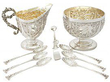 sterling silver cream and sugar set
