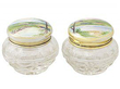 enamel and glass jars
