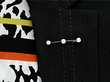 Wearing Antique Diamond Bar Brooch