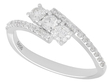 Vintage White Gold and Diamond Twist Ring