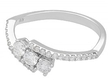 White Gold and Diamond Twist Ring Vintage