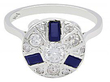 Vintage Art Deco Sapphire and Diamond Ring