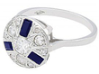 Vintage Art Deco Sapphire and Diamond Ring