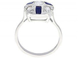 Vintage Art Deco Sapphire and Diamond Ring