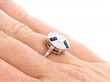 Vintage Art Deco Sapphire and Diamond Ring