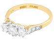 Round Brilliant Cut Diamond Trilogy Ring 1950s