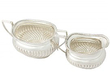 silver sugar bowl and cream jug