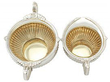 Queen Anne silver cream jug and sugar bowl