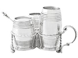 Antique Victorian silver cruet set