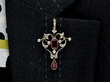 Antique Garnet Pendant Wearing