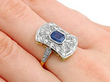 1920s Sapphire Ring Wearing