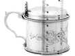 Silver Mustard Pot with Ruler