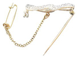 Yellow Gold Antique Diamond Brooch Clasp