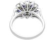 Sapphire and Diamond Cluster Ring