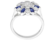 Sapphire and Diamond Cluster Ring