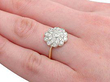 Vintage Diamond Cluster Ring on Hand