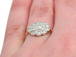 Vintage Diamond Cluster Ring on Finger