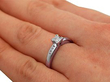 Vintage Princess Cut Diamond Ring Wearing 