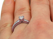 Vintage Princess Cut Diamond Ring Wearing 