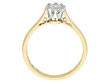 Antique Claw Set Engagement Ring in Yellow Gold