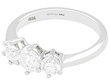 Vintage 18ct White Gold Trilogy Ring UK