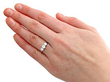 Vintage 18ct White Gold Trilogy Ring Wearing 