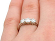 Vintage 18ct White Gold Trilogy Ring Wearing