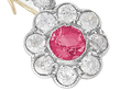 Pink Sapphire Earrings Yellow Gold
