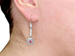 Pink Sapphire Earrings Yellow Gold Grading
