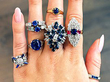 sapphire rings on hand
