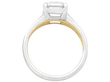 contemporary asscher cut solitaire ring