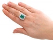 Vintage Emerald and Diamond Cluster Ring