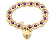 Antique Gold Amethyst Bracelet closed