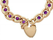 Antique Gold Amethyst Bracelet padlock
