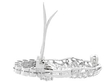 Vintage Art Deco Diamond Brooch Pin Open 