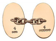 9 Carat Rose Gold Cufflinks underside