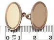 9 Carat Rose Gold Cufflinks size