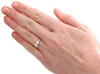 Vintage Two Diamond Twist Ring Wearing 