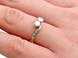 Vintage Two Diamond Twist Ring Wearing 